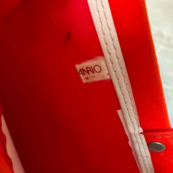 1976 Sanrio Hello Kitty Vintage Red Canvas Tote Bag - Picture 9 of 10